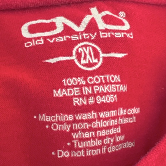 Old Varsity Brand, Texas Tech TShirt, Black on Red - Picture 2 of 2